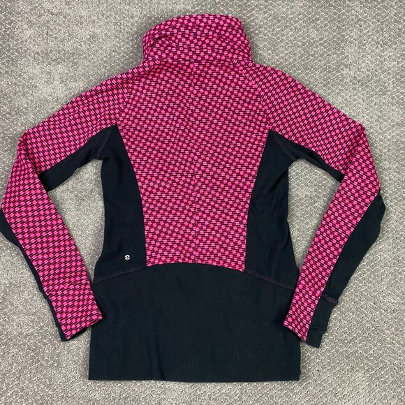 Lululemon Radiant Jacket Women's Size 6 Pink Black Full Zip Check Checkered - Picture 6 of 11